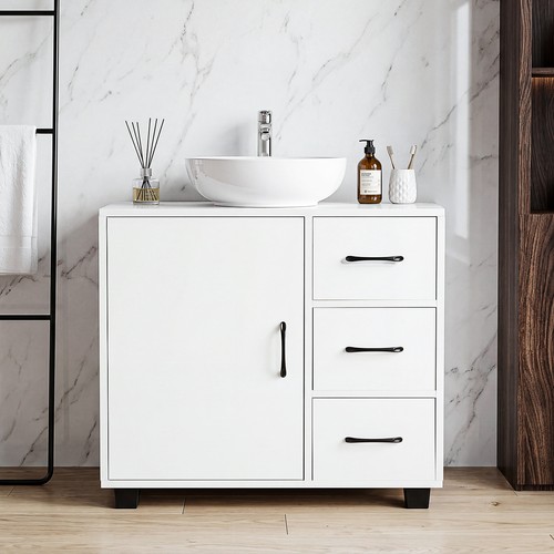 White under sink cabinet - white,