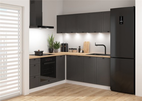 Corner kitchen cabinets set - cabinets,