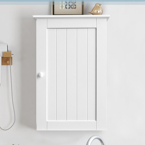 Single door bathroom wall - door,