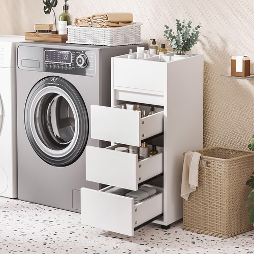 Narrow bathroom cabinet with - narrow,
