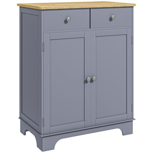 Homcom rubber wood top kitchen - wood,